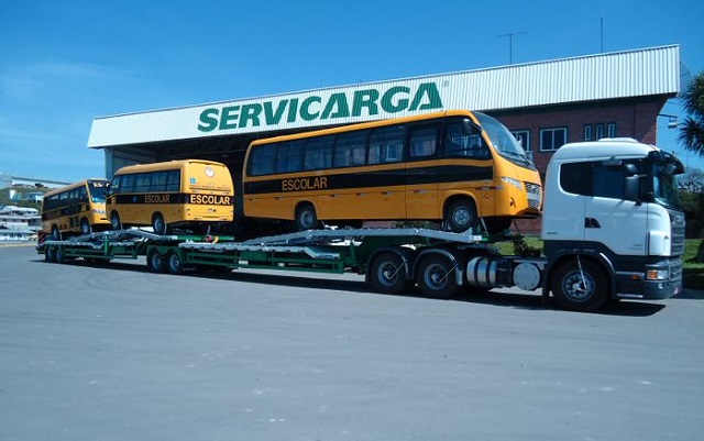 Transportes de chassis de ônibus no País