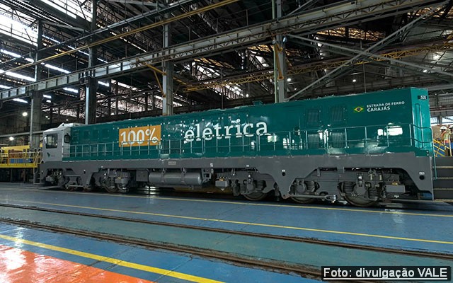 Vale recebe 2ª locomotiva 100% elétrica