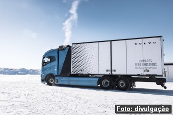 Teste de caminhões a hidrogênio na Europa
